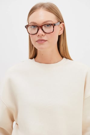 3 İplik Basic Bisiklet Yaka Oversize Sweatshirt