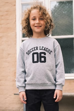 3 İ̇plik Soccer League Baskılı Erkek Çocuk Sweatshirt