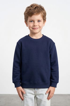 3 İplik Basic Unisex Çocuk Sweatshirt
