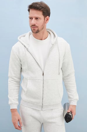3 İplik Kanguru Cepli kapüşonlu Sweatshirt