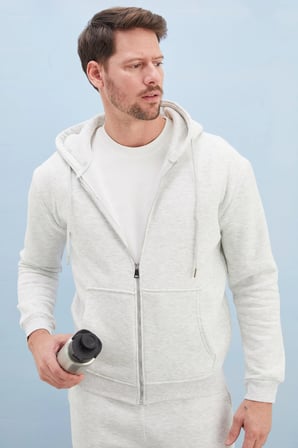 3 İplik Kanguru Cepli kapüşonlu Sweatshirt