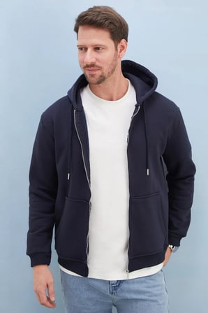 3 İplik Kanguru Cepli kapüşonlu Sweatshirt