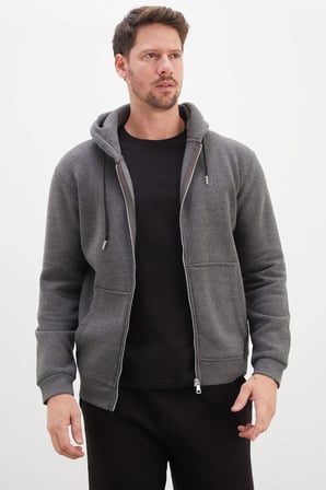 3 İplik Kanguru Cepli kapüşonlu Sweatshirt
