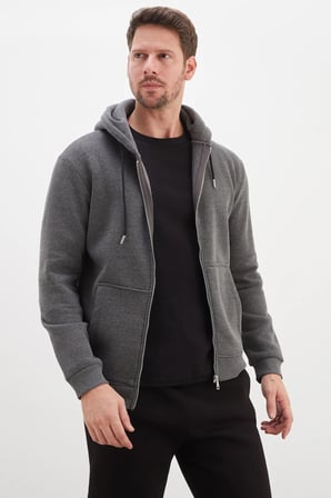 3 İplik Kanguru Cepli kapüşonlu Sweatshirt
