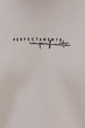 Perfect Baskılı Çizgili Pike Kumaş Sweatshirt