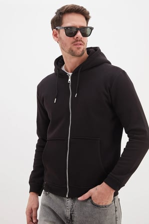 3 İplik Kanguru Cepli kapüşonlu Sweatshirt