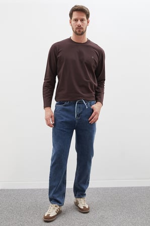 Beli Bağlamalı Fermuarlı Jean
