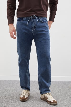 Beli Bağlamalı Fermuarlı Jean