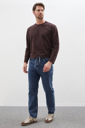 Beli Bağlamalı Fermuarlı Jean