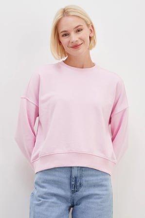 3 İplik Şardonsuz Basic Bisiklet Yaka Sweatshirt