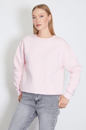 3 İplik Stoperli Oversize Sweatshirt