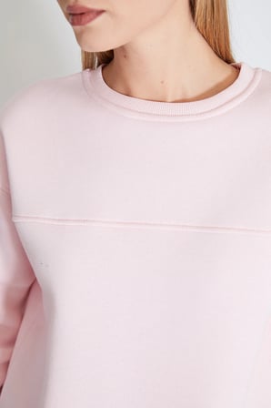 3 İplik Stoperli Oversize Sweatshirt