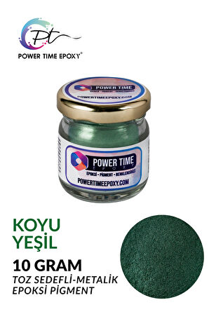 Sedefli Metalik Toz Pigment Boya / Koyu Yeşil / Epoksi Için 10 GRAM