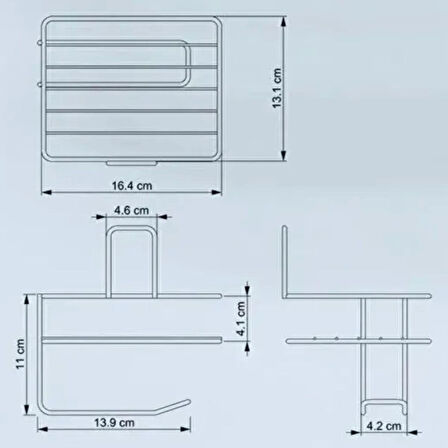İpek Yıldızı® Kendiliğinden Yapışkanlı Tuvalet Kağıdı Tutacağı ve Yedek Raf - Siyah Modern Metal Tasarım