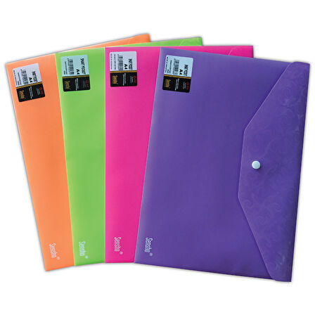 Sensho Çıtçıtlı Dosya A4 Pembe (12 adet)