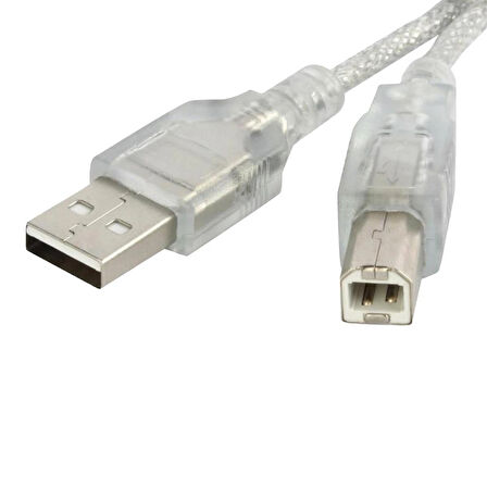 Sl-U2015 USB 2.0 Şeffaf Yazıcı Kablosu 1.5m