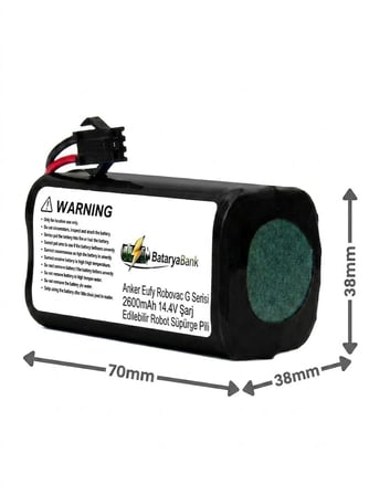 Anker Eufy RoboVac G Serisi (G10 / G20 / G30) Uyumlu Robot Süpürge Bataryası 14.4V 2600mAh Li-ion Şarj Edilebilir Pil