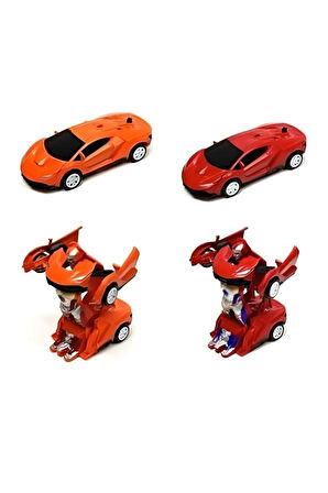 Transformers Robot Çek Bırak 1:32 Kendinden Robota Dönüşebilen Metal Araba