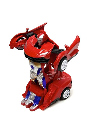 Transformers Robot Çek Bırak 1:32 Kendinden Robota Dönüşebilen Metal Araba