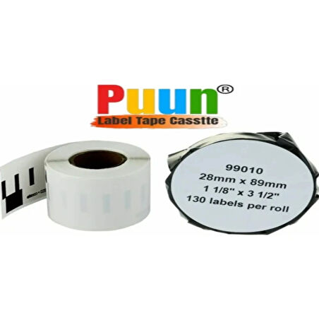 PUUN®Dymo Lw 99010 Muadil Adres Etıketı 130 Etiket/rulo;28MM x 89MM