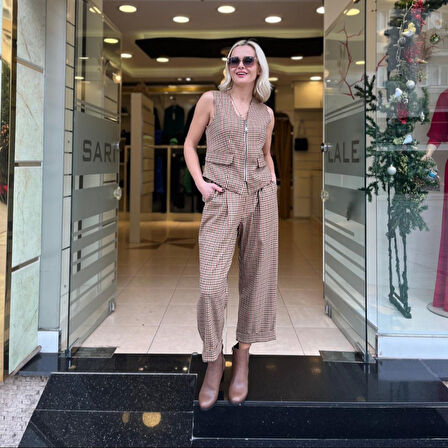 KAHVE PÖTİKARE PANTOLON