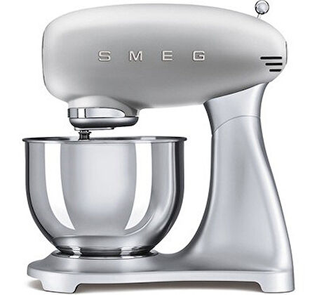 Smeg Yumuşak Başlangıç Fonksiyonu 50’s Style Gümüş Hamur Karıştırma Cihazı SMF02SVEU