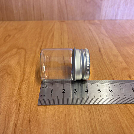 15 cc Cam Kavanoz  - Metal Kapaklı - 15ml Kapaklı Cam Kavanoz  x 10 Adet