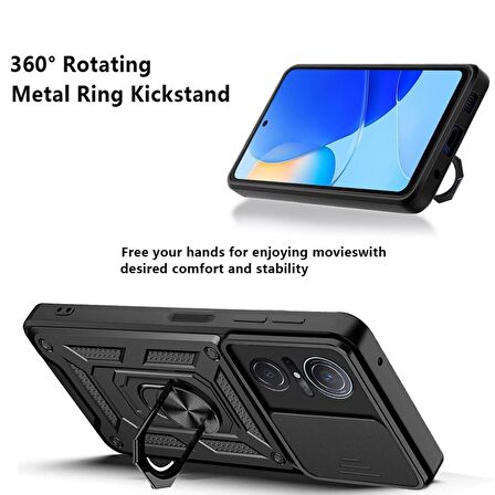 Smcase Huawei Nova 9 SE Kılıf Kamera Korumalı Yüzüklü Tank Pars Silikon 