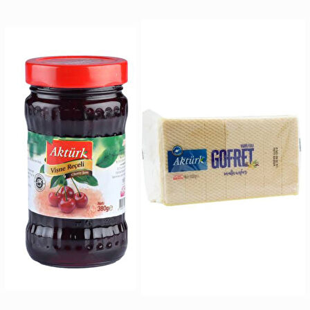 AKTÜRK 380 GR VİŞNE REÇELİ VE 200 GR AKTÜRK VANİLYALI GOFRET