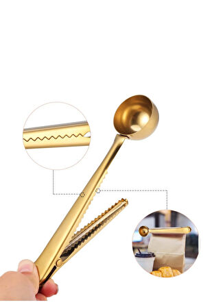 GOLD PASLANMAZ ÇELİK KAHVE MÜKEMMEL TUTMACI İLE  SIZDIRMAZ PAKETE ŞIKLIK KAZANDIRAN  KLİPSİ