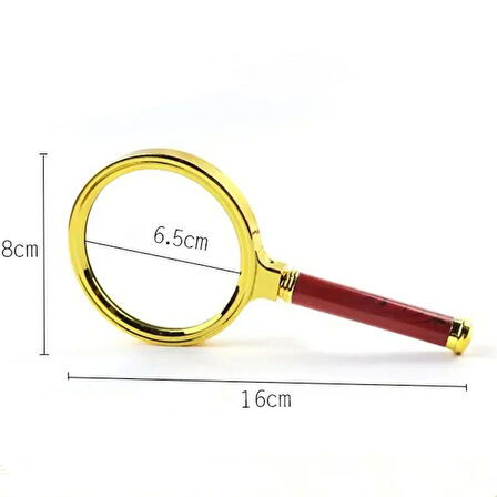 Mg-80 Gold Dekoratif El Tipi Büyüteç – 10X Büyütme 80MM