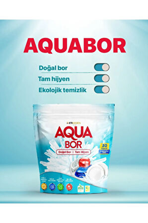 Aquabor Bulaşık makinesi Tableti 30 Lu Doğal Bulaşık Makinesi Tableti
