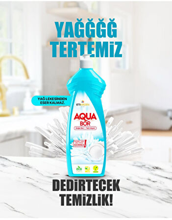 DOĞAL MİNERALLİ ÇAMAŞIR DETERJANI RENKLİLER İÇİN 26 YIKAMA+ 2*650 ML AQUABOR BULAŞIK DETERJANI