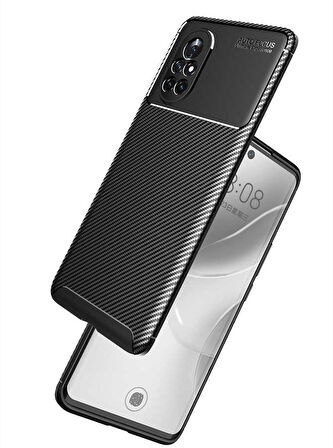 Smcase Huawei Nova 8i Kılıf Negro Karbon Dizayn Silikon