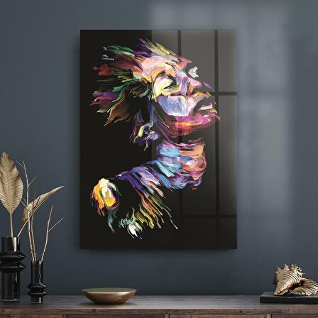 Decovetro Cam Tablo Abstract Kadın Portresi