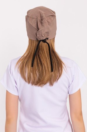 Unisex Düz Vizon Hemşire Doktor Aşçı Hastane Saç Bonesi