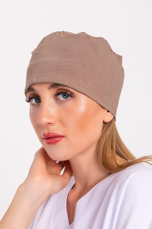 Unisex Düz Vizon Hemşire Doktor Aşçı Hastane Saç Bonesi