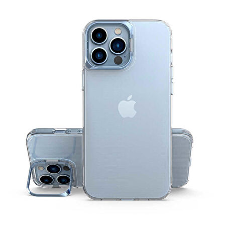 Smcase iPhone 13 Pro Kılıf Skuba PC Sert Standlı Silikon