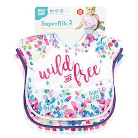 Bumkins Superbib Önlük 3'lü Paket Wild & Watercolo & Brush