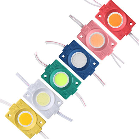 12V 2.4W TEKLİ KARE COB MODÜL LED IP 65 SARI