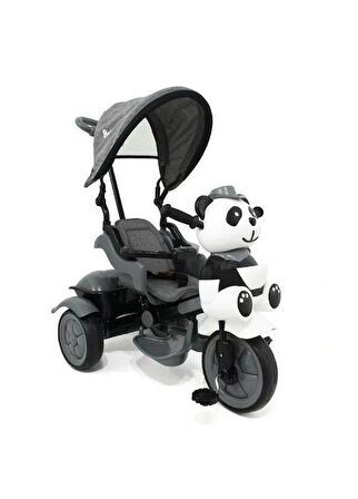Nessiworld Babyhope 127A Little Panda 3 Tekerli Kontrollü Bisiklet (Pedli) Gri