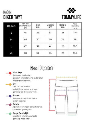 TOMMY LİFE T15BY-91013 BAYAN BİSİKLETÇİ TAYT İNDİGO