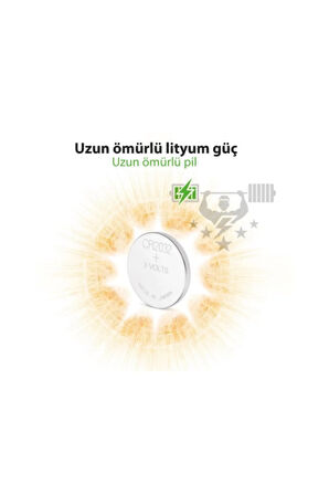 Batteries CR2032 Lityum Düğme Pil, 3 Volt, 5'Li Kart - EGC-6