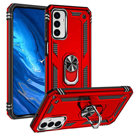 Smcase Samsung Galaxy M13 Kılıf Vega Yüzüklü Tank Kapak