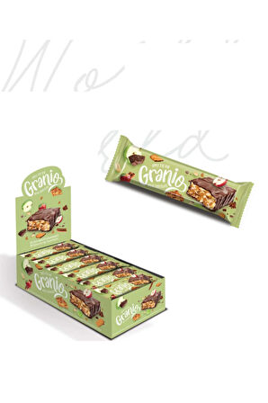 Sütlü Çikolata Kaplamalı Elmalı Tarçınlı Meyveli Bar 40 gr X 24 Adet