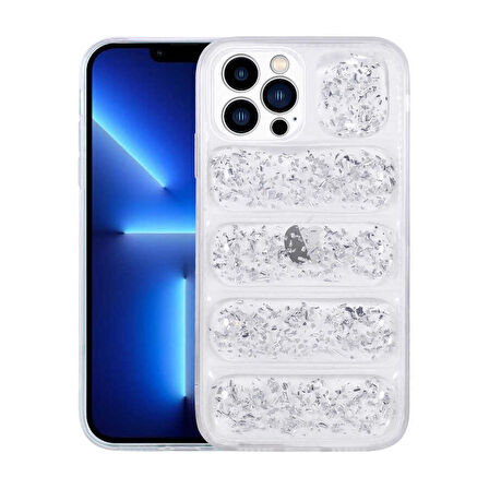 Smcase iPhone 12 Pro Max Kılıf Dalga Damla Lazer Kapak