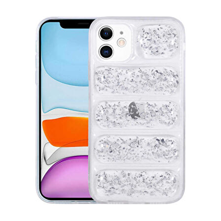 Smcase iPhone 12 Kılıf Dalga Damla Lazer Kapak