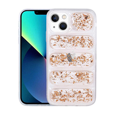 Smcase iPhone 13 Kılıf Dalga Damla Lazer Kapak