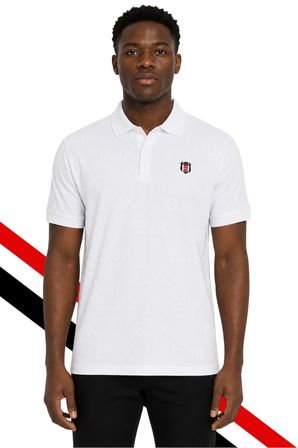 BEŞİKTAŞ ORİJİNAL LİSANSLI BEYAZ POLO T-SHİRT LAZER KUTU HEDİYELİ 