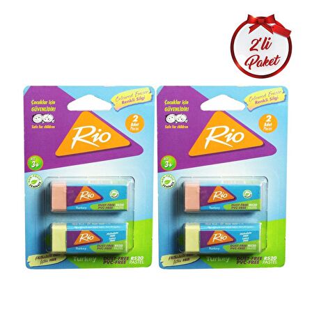 Rio Pastel 2'li Silgi Seti 2 Paket